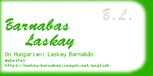 barnabas laskay business card
