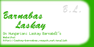 barnabas laskay business card